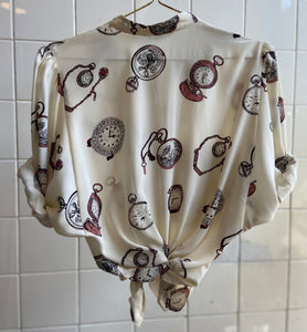 Vintage Vintage bluser S Vintagebluse - Tik-Tak, str S