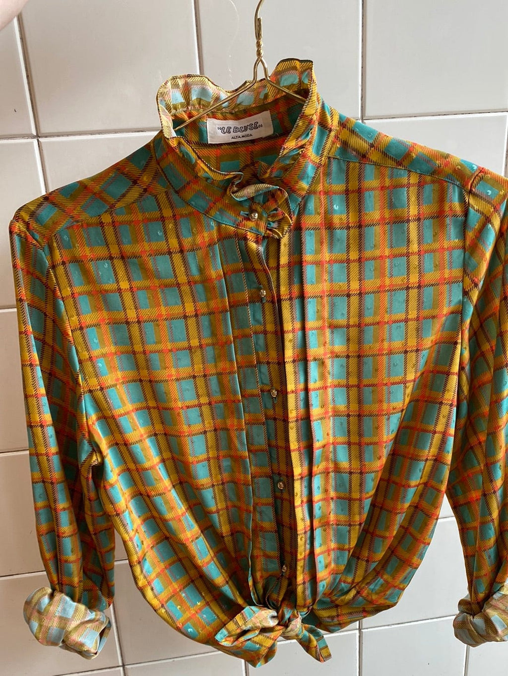 Vintage Vintage bluser S Vintagebluse - Valborgs ruter, str S