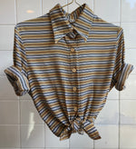 Last inn bildet i Galleri-visningsprogrammet, Vintage Vintage bluser S Vintagebluse - Vertikale striper, str S
