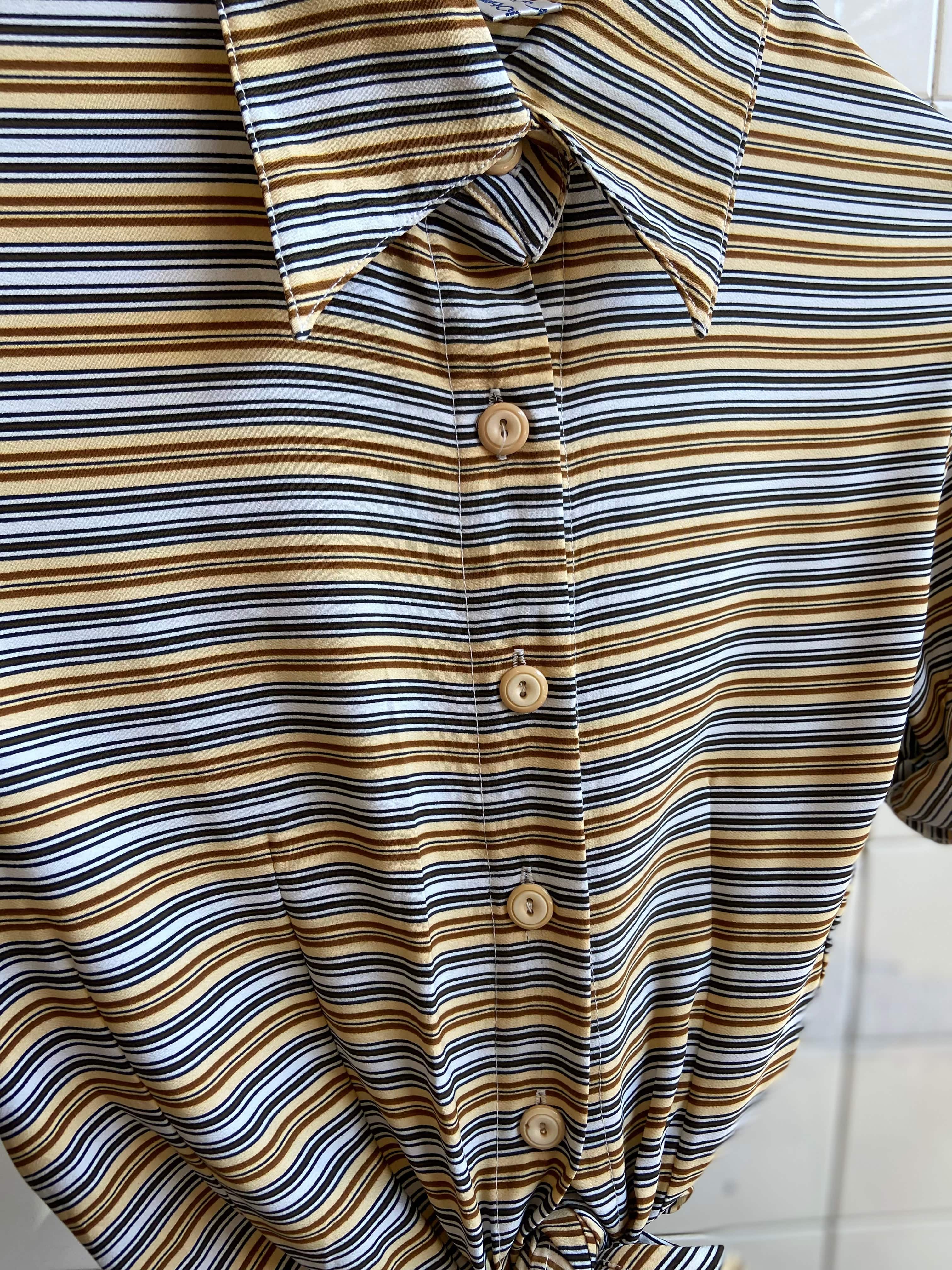 Vintage Vintage bluser S Vintagebluse - Vertikale striper, str S
