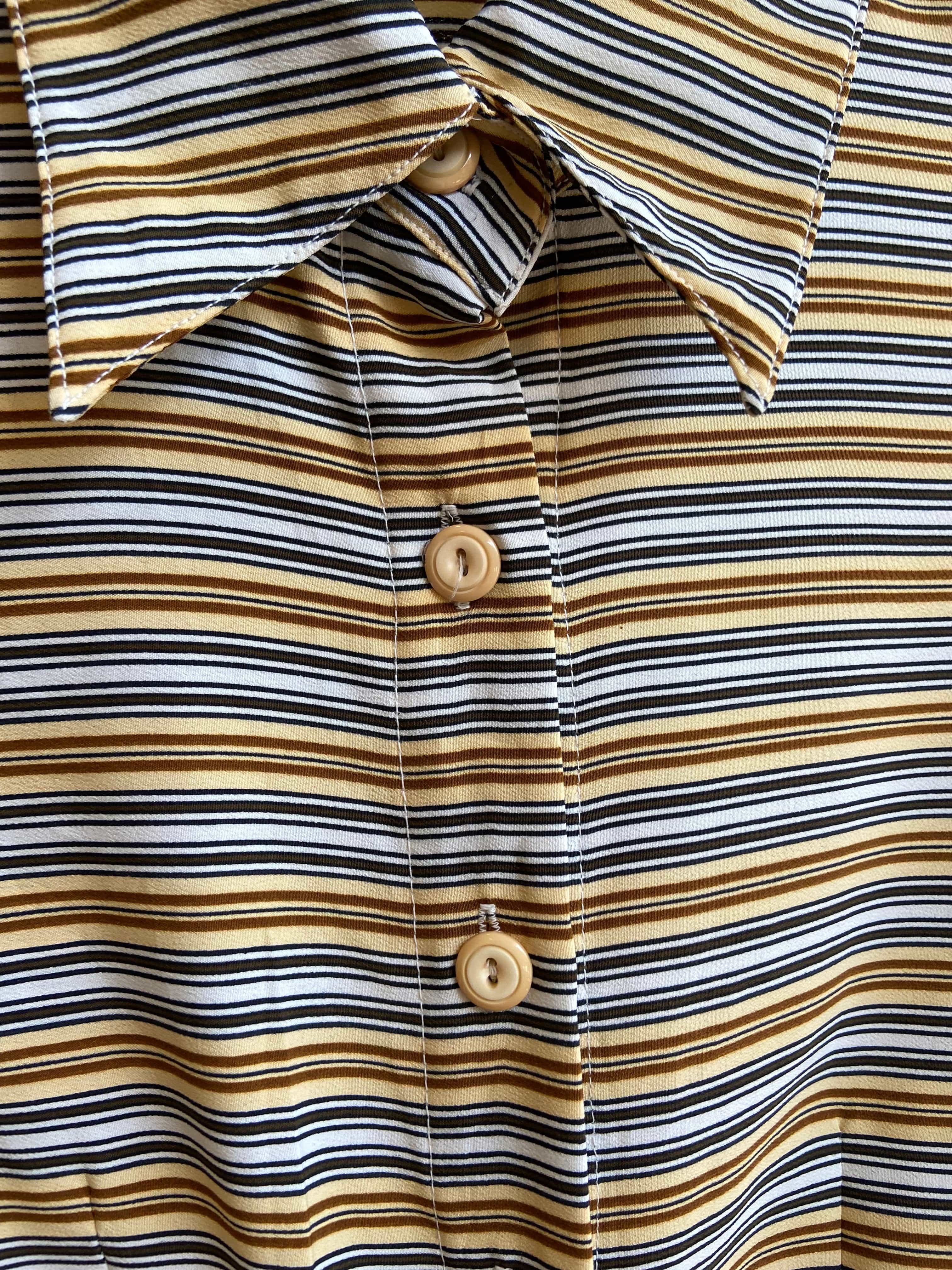 Vintage Vintage bluser S Vintagebluse - Vertikale striper, str S