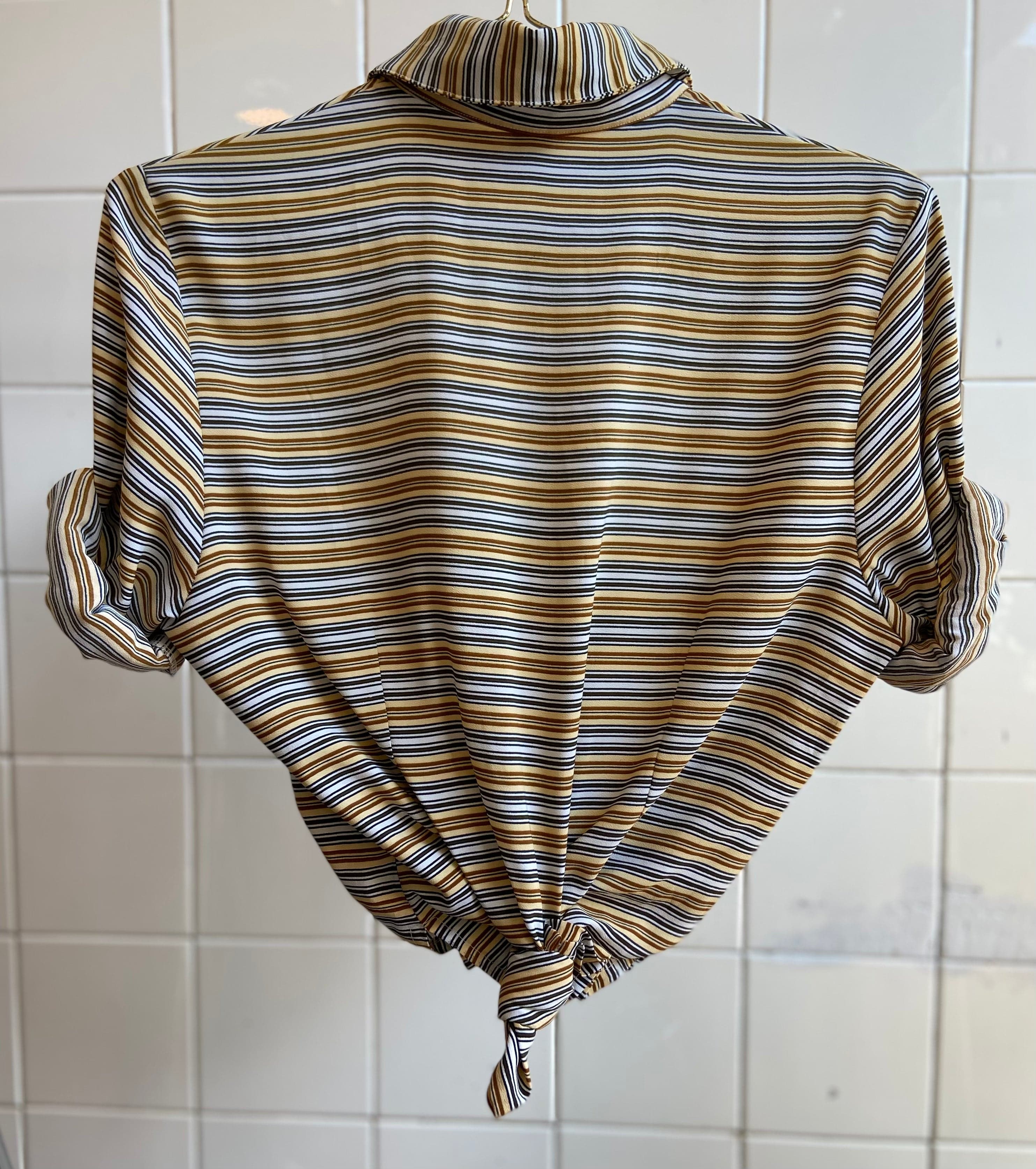 Vintage Vintage bluser S Vintagebluse - Vertikale striper, str S