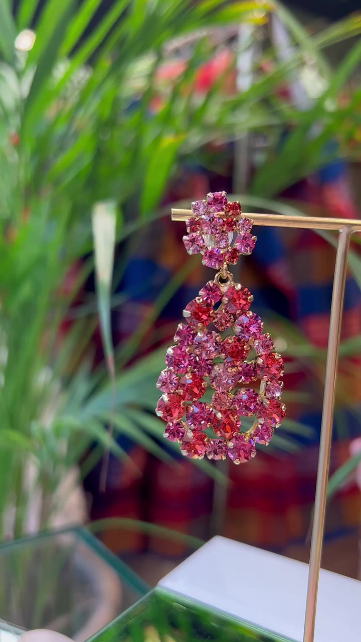 Hanna earrings - coral combo