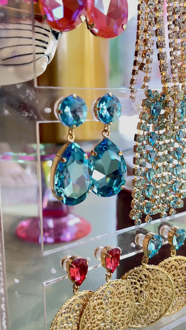Perfect drop earrings - aquamarine