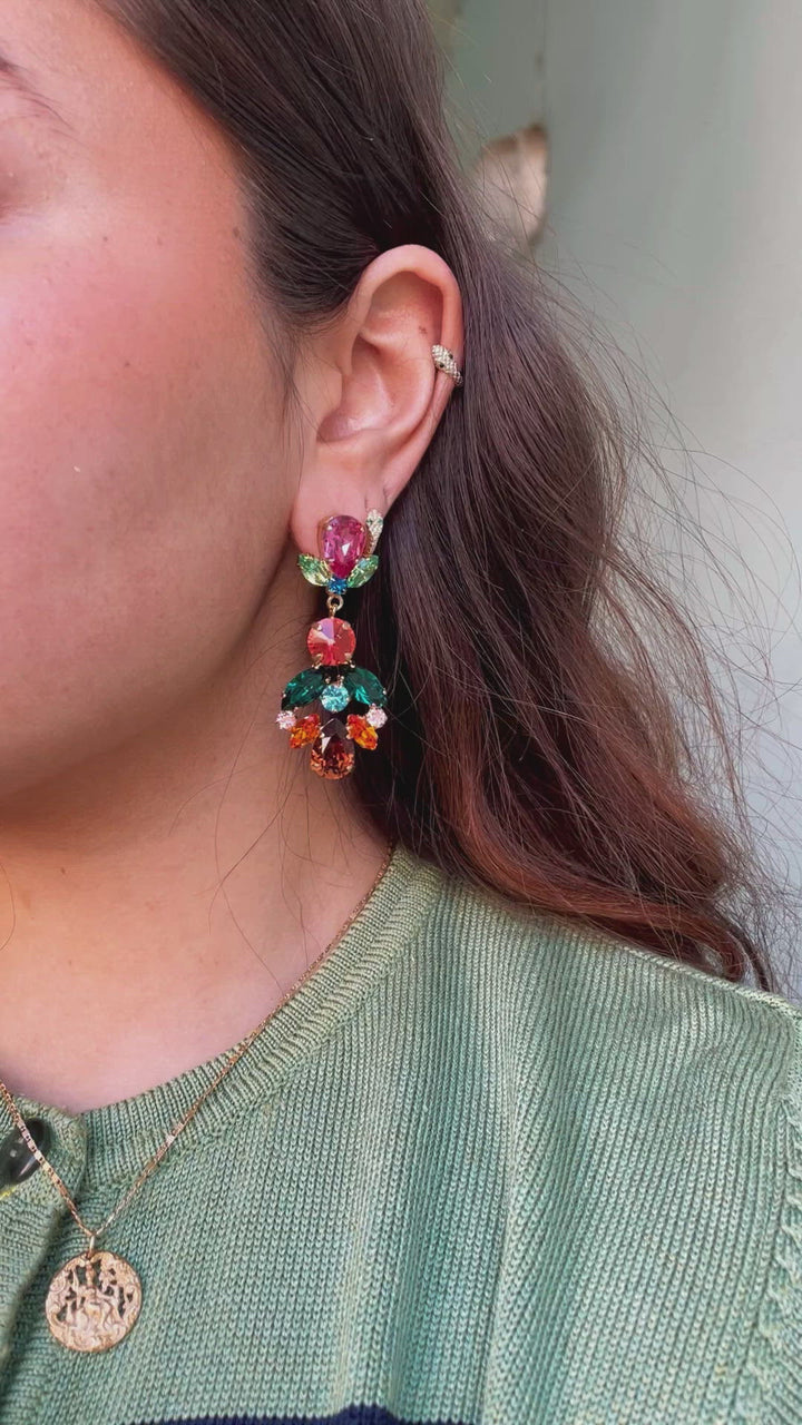 Melina earrings - rainbow combo