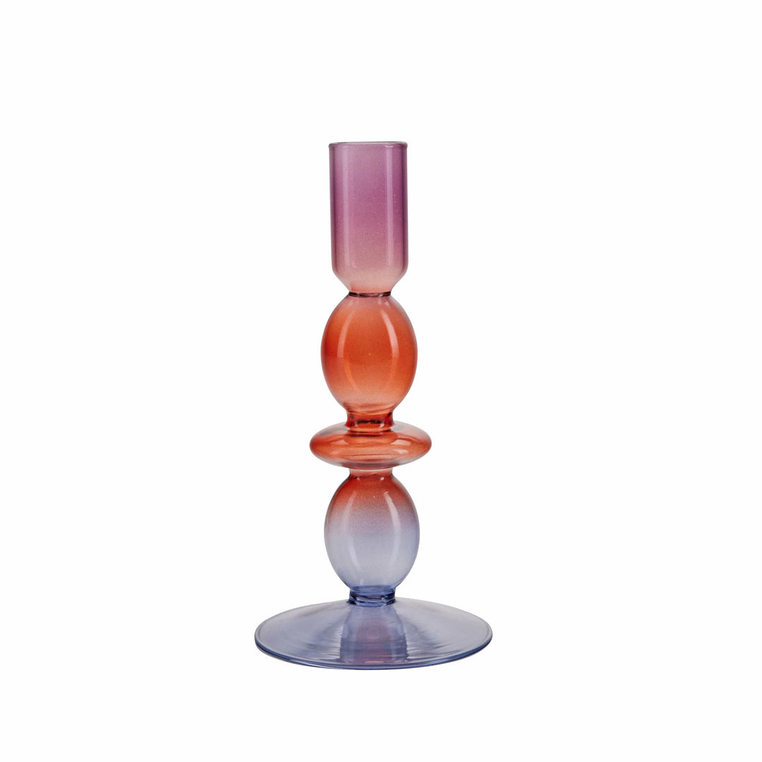 Bahne Lysestake Lysestake glass - blue, red and pink