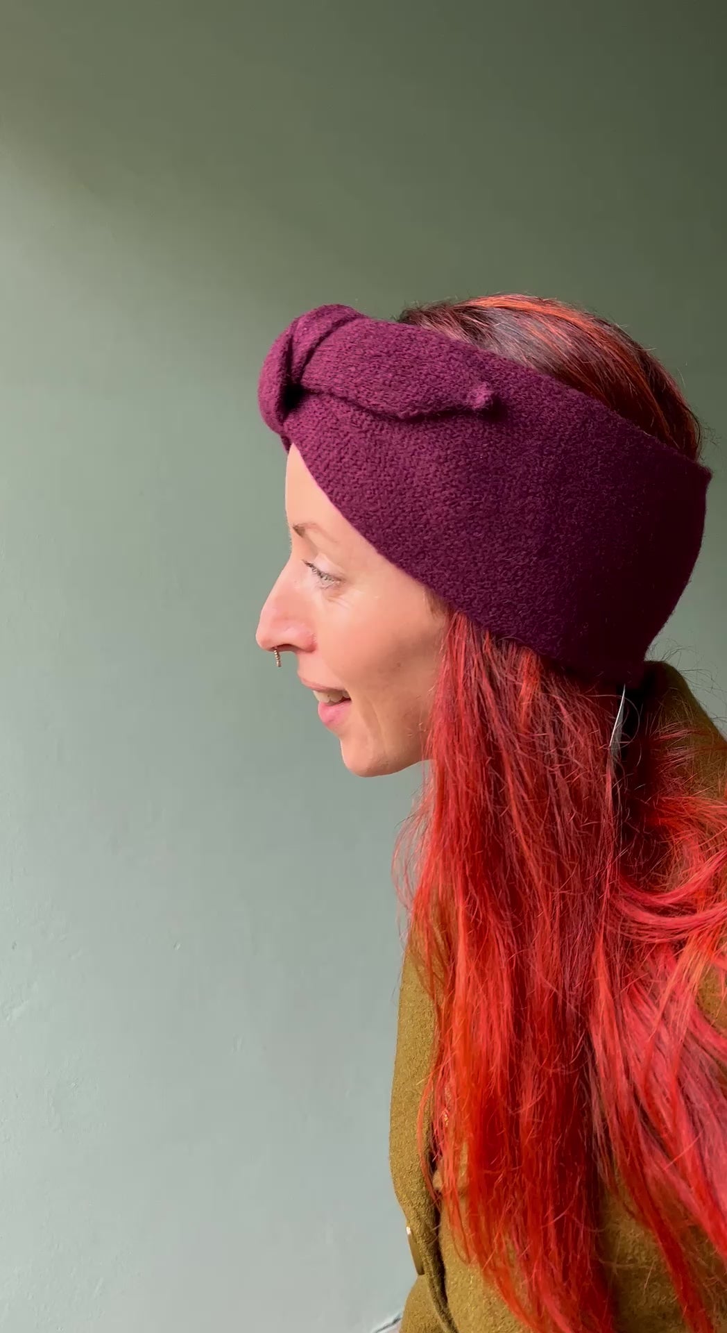 Lola pannebånd - Bordeaux Red
