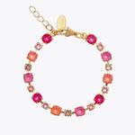 Last inn bildet i Galleri-visningsprogrammet, Caroline Svedbom armbånd Calanthe bracelet - coral combo rosa oransje fersken farge elegant bryllup fest glitrende Swarovski krystall
