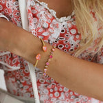 Last inn bildet i Galleri-visningsprogrammet, Caroline Svedbom armbånd Calanthe bracelet - coral combo
