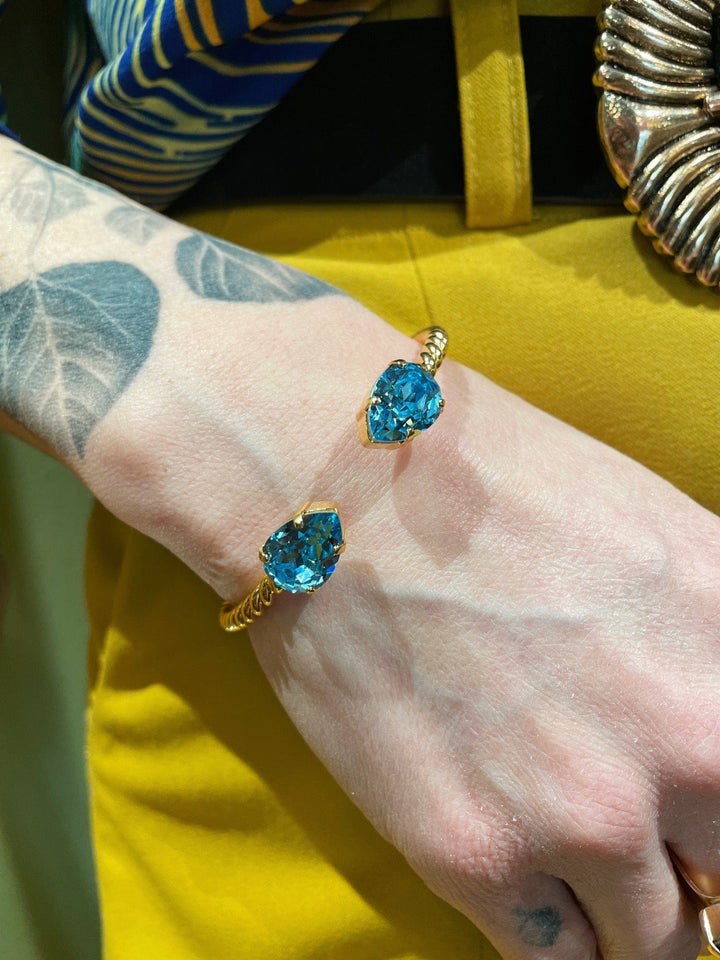Caroline Svedbom armbånd Mini drop bracelet - aquamarine