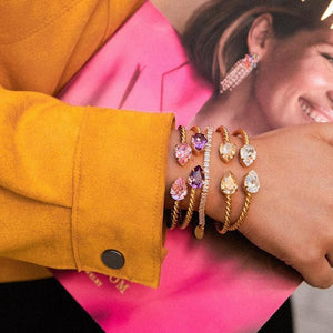 Caroline Svedbom armbånd Mini drop bracelet - rose