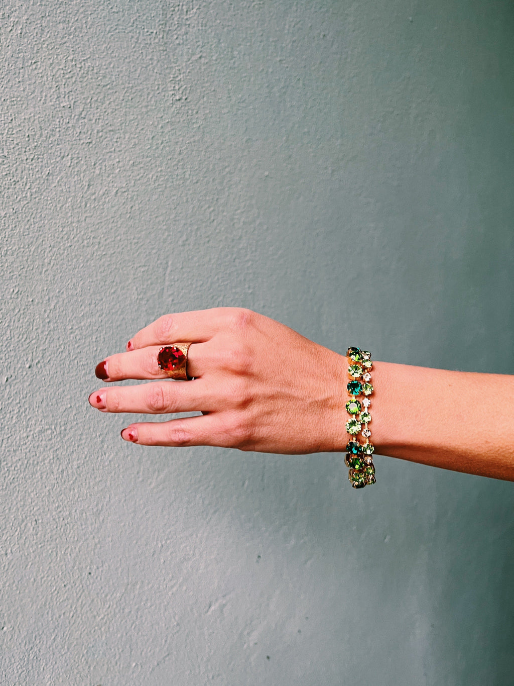 Caroline Svedbom armbånd Pomona bracelet - green combo