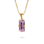 Last inn bildet i Galleri-visningsprogrammet, Baguette necklace violet fiolett rosa lilla klassisk elegant swarovski gullforgylt caroline svedbom frøken dianas salonger

