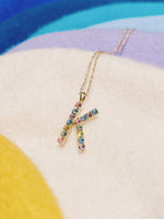 Last inn bildet i Galleri-visningsprogrammet, Caroline Svedbom halskjeder Letter necklace - K
