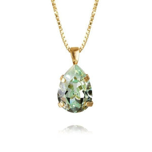 Caroline Svedbom halskjeder Mini drop necklace - chrysolite