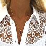 Last inn bildet i Galleri-visningsprogrammet, Caroline Svedbom halskjeder Mini drop necklace - light amber
