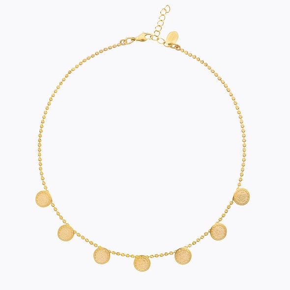 Caroline Svedbom halskjeder Multi coin necklace