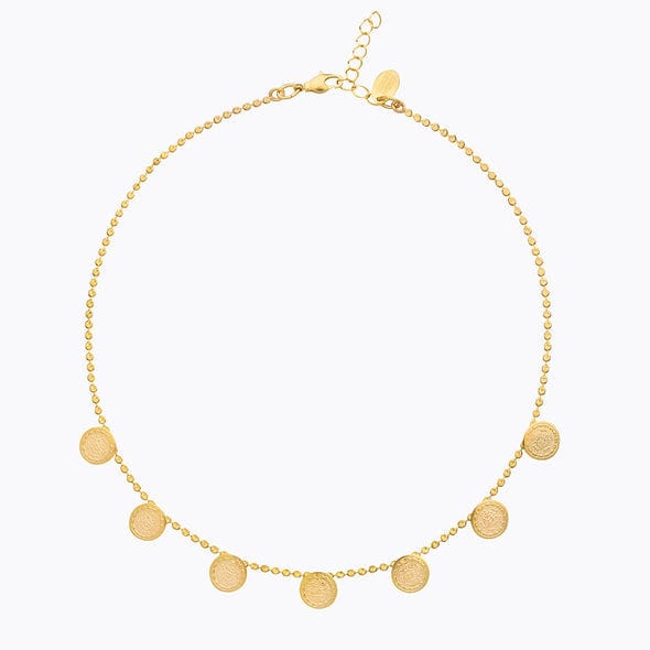 Caroline Svedbom halskjeder Multi coin necklace