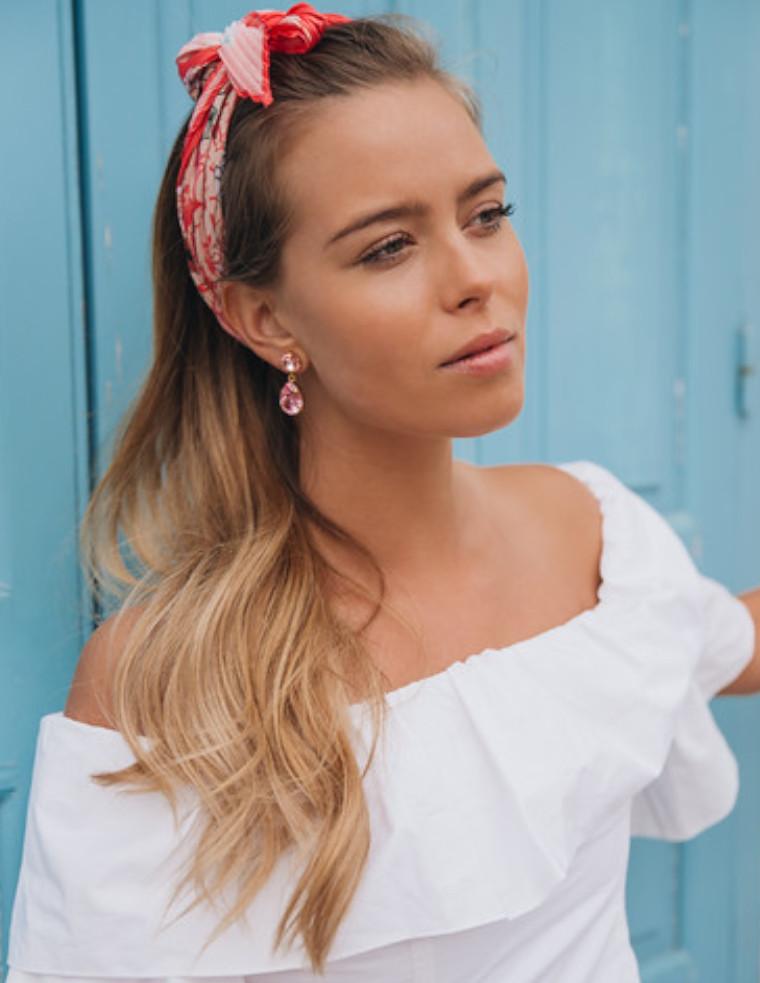 Caroline Svedbom øredobber Classic drop earrings - pearl/jet