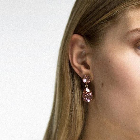 Caroline Svedbom øredobber Classic drop earrings - vintage rose