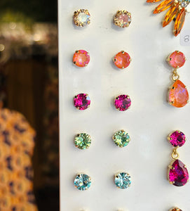 Caroline Svedbom øredobber Classic stud earrings - orange glow delite