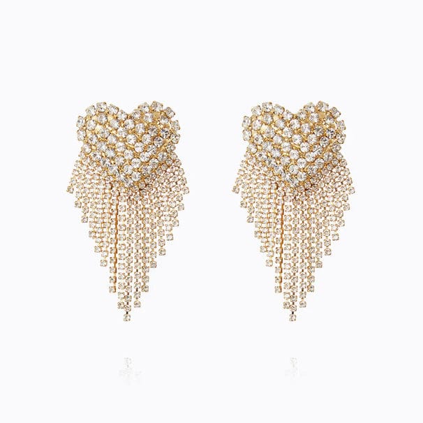 Caroline Svedbom øredobber Cordelia earrings - gold crystal