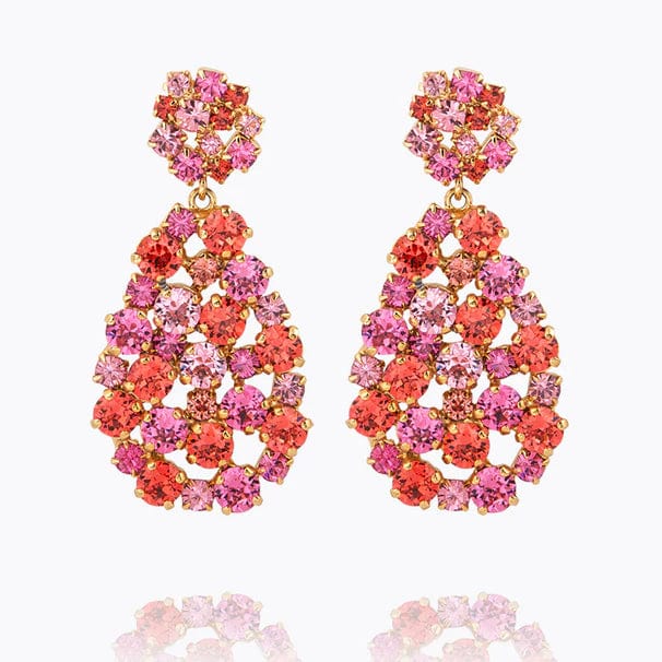 Caroline Svedbom øredobber Hanna earrings - coral combo