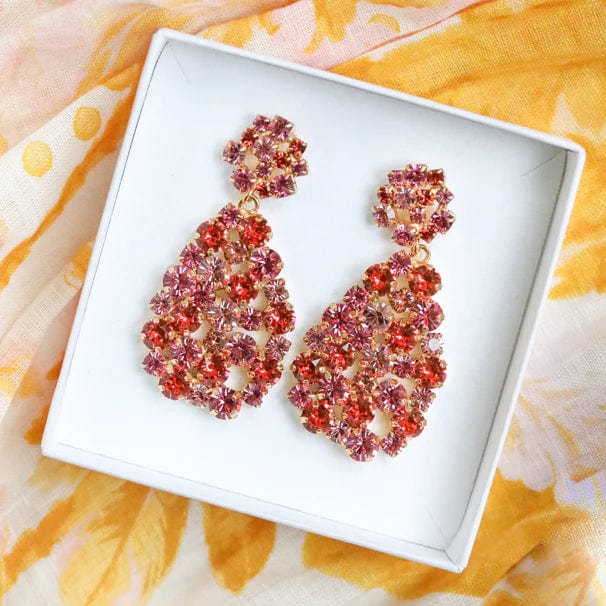 Caroline Svedbom øredobber Hanna earrings - coral combo