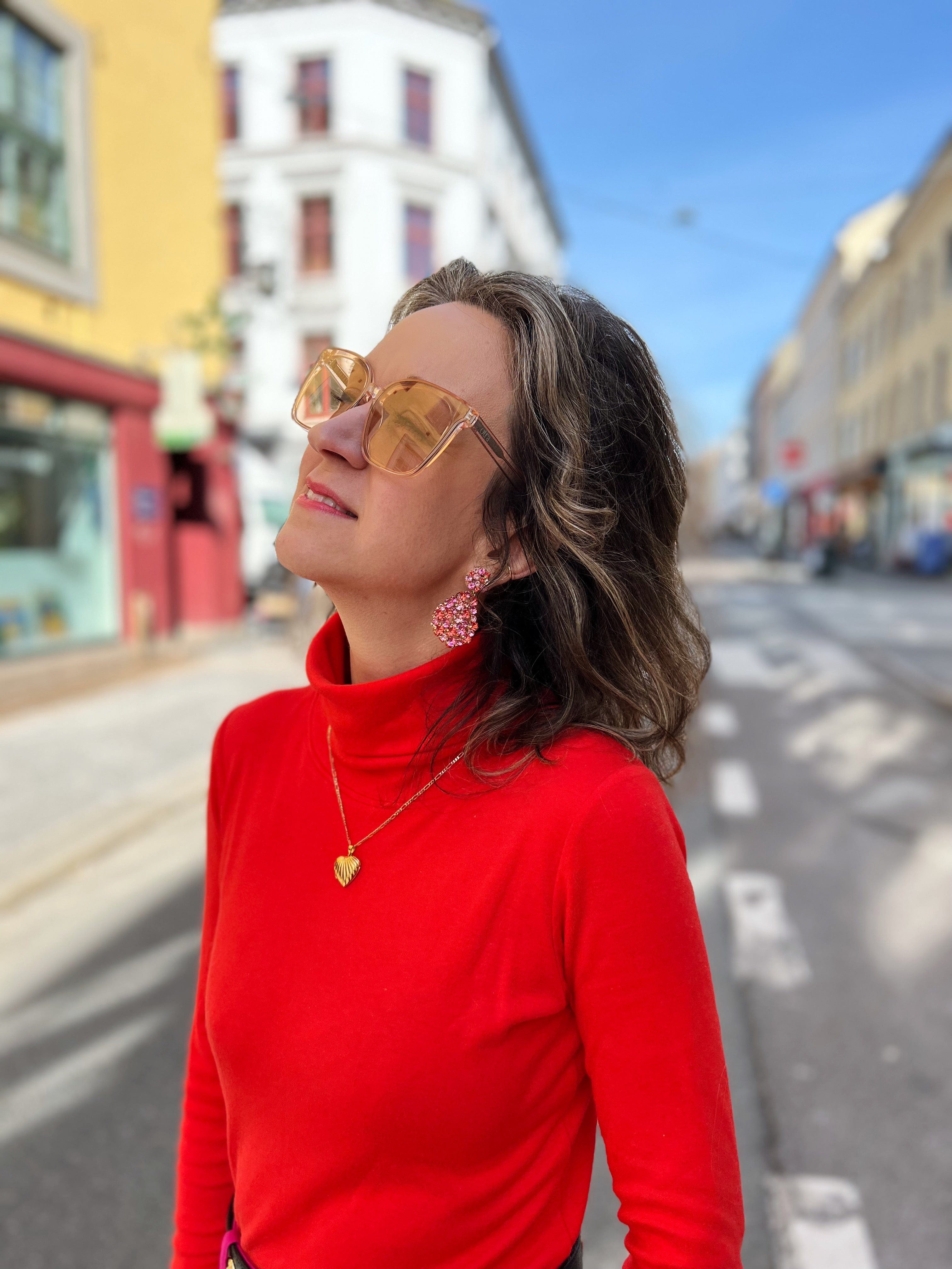 Caroline Svedbom øredobber Hanna earrings - coral combo