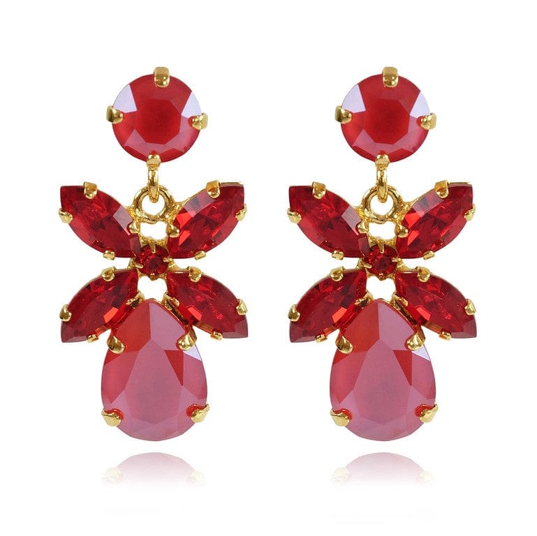 Caroline Svedbom øredobber Mini dione earrings - raspberry/siam