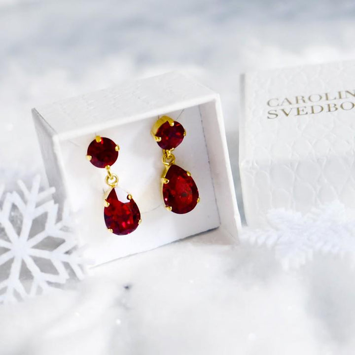 Caroline Svedbom øredobber Mini drop earrings - fushia