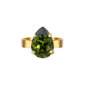 Caroline Svedbom ringer Mini drop ring - olivine