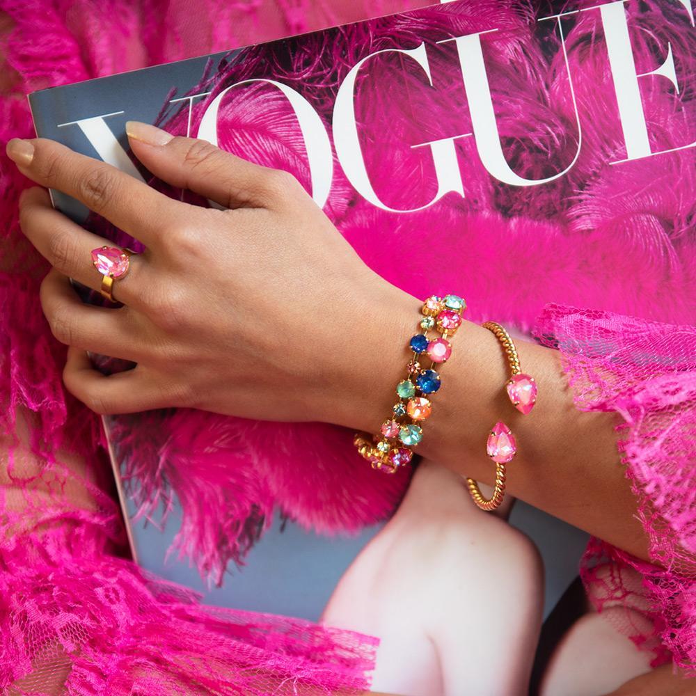 Caroline Svedbom ringer Mini drop ring - tangerine