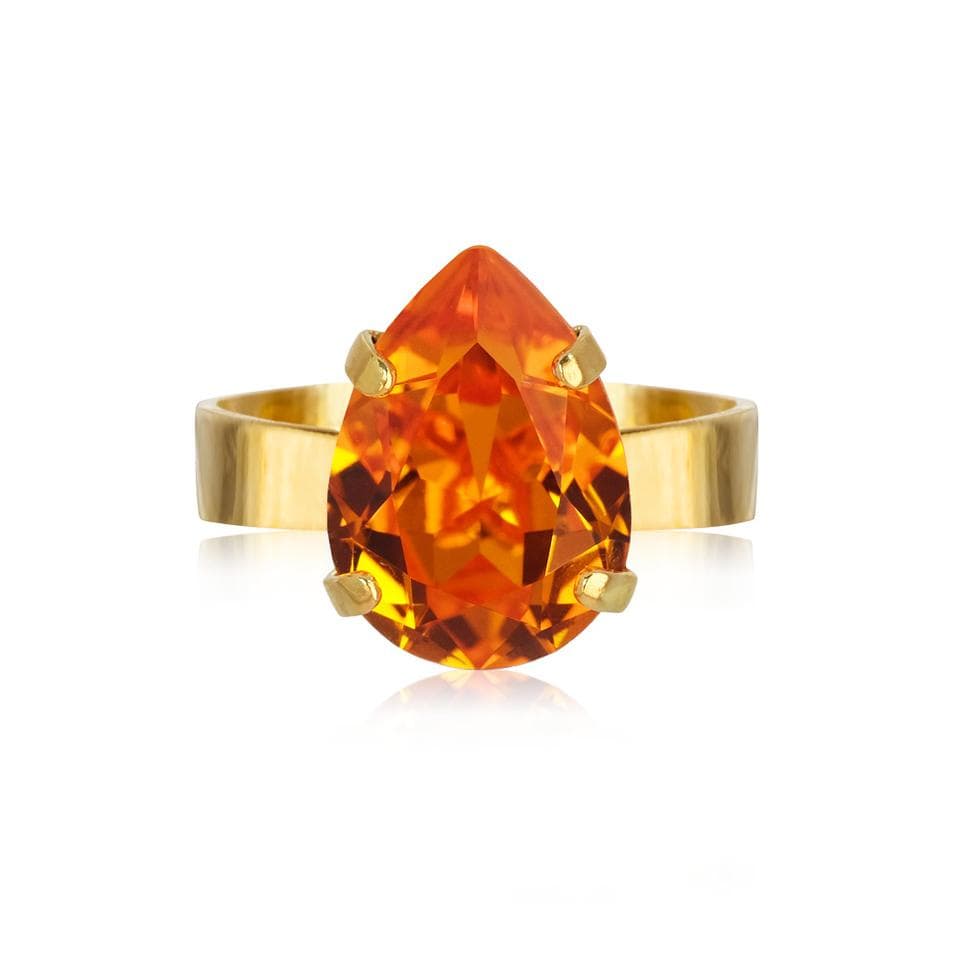 Caroline Svedbom ringer Mini drop ring - tangerine