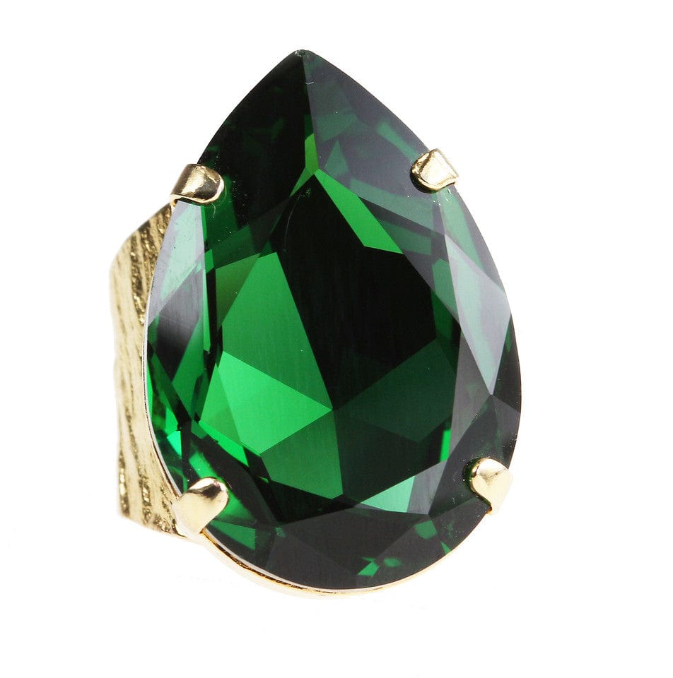 Caroline Svedbom ringer Perfect drop ring - dark moss green