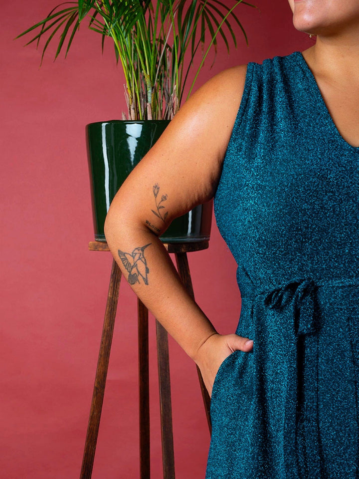 Dianas Vintage buksedresser Jolly Jumpsuit - lurex