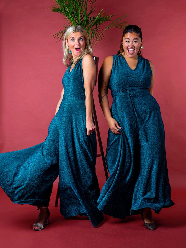Dianas Vintage buksedresser Jolly Jumpsuit - lurex