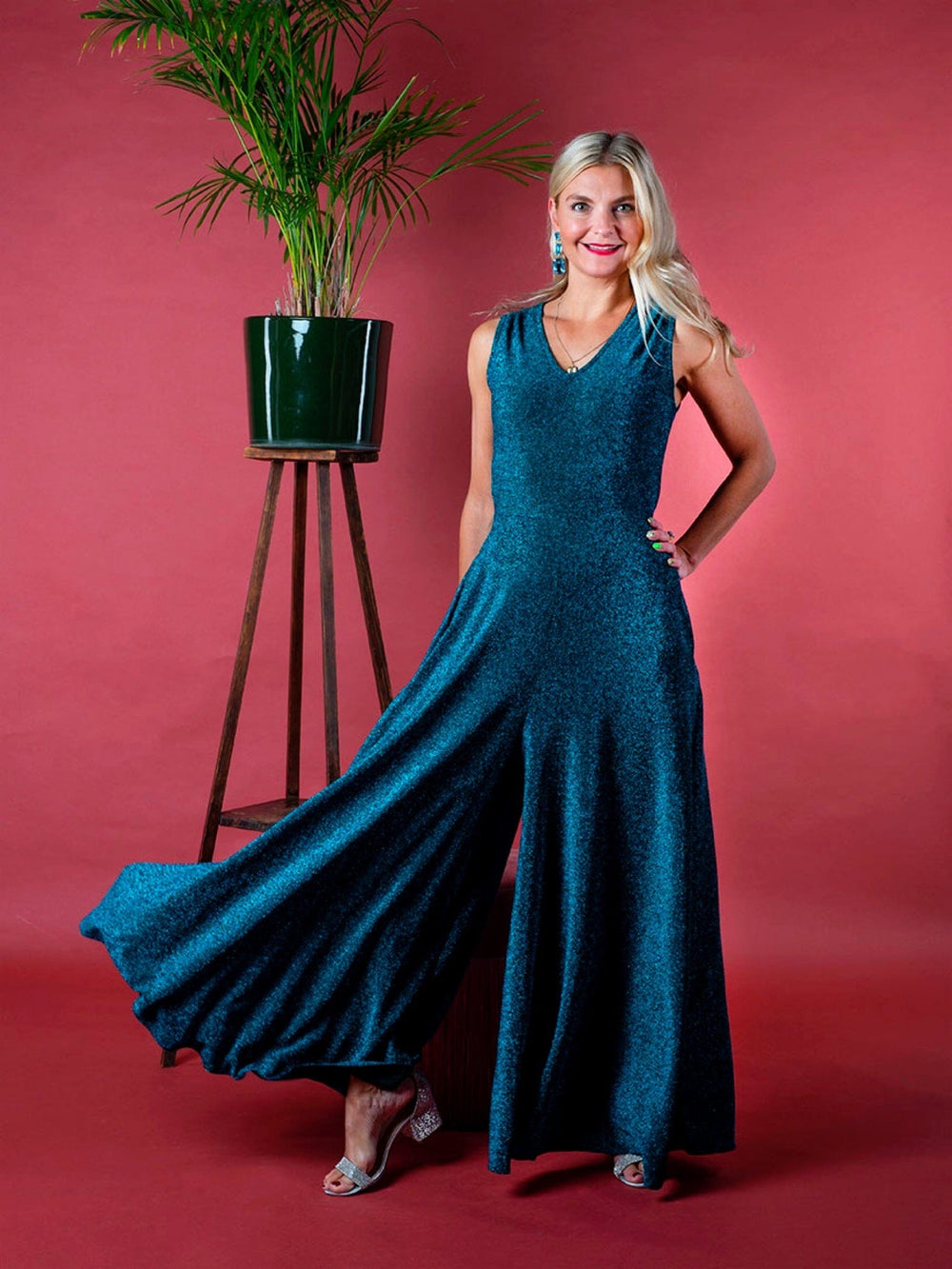 Dianas Vintage buksedresser Jolly Jumpsuit - lurex