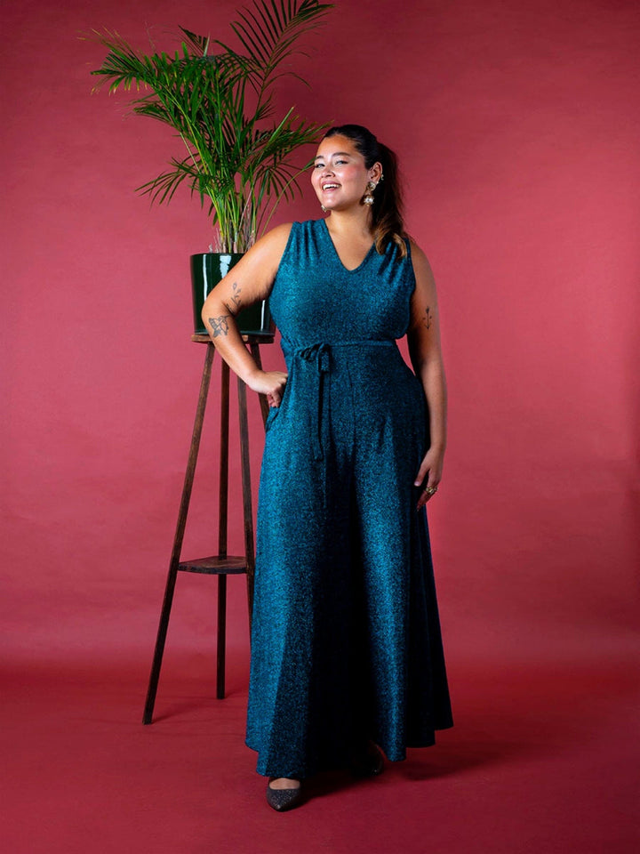 Dianas Vintage buksedresser Jolly Jumpsuit - lurex