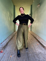 Last inn bildet i Galleri-visningsprogrammet, Dianas Vintage bukser Cool Culottes lurex - gold glitter
