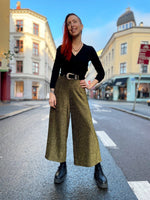 Last inn bildet i Galleri-visningsprogrammet, Dianas Vintage bukser Cool Culottes lurex - gold glitter
