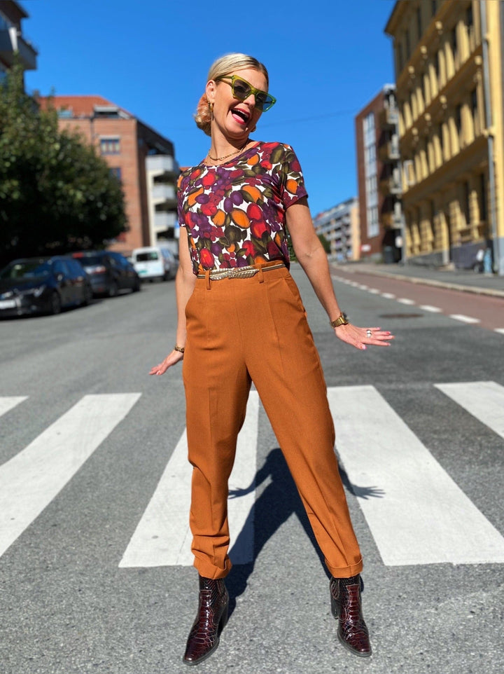 Dianas Vintage bukser Frida Pants twill - caramel