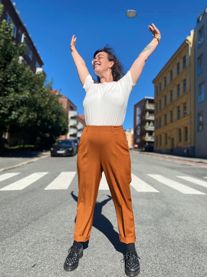 Dianas Vintage bukser Frida Pants twill - caramel