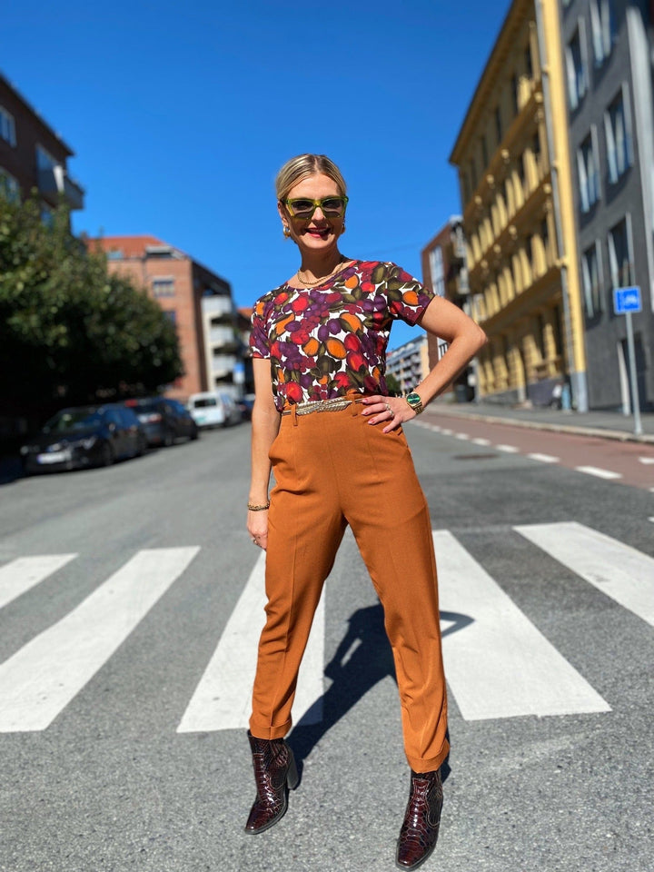 Dianas Vintage bukser Frida Pants twill - caramel