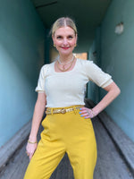 Last inn bildet i Galleri-visningsprogrammet, Dianas Vintage bukser Frida Pants twill - yellow
