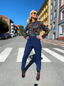 Dianas Vintage bukser Frida Pants twill - dark blue