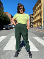 Last inn bildet i Galleri-visningsprogrammet, Dianas Vintage bukser Frida Pants twill - dark green
