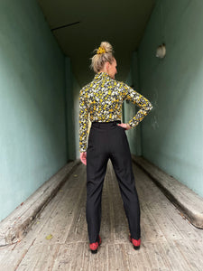 Dianas Vintage bukser Frida Pants twill - black