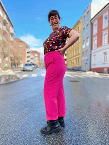 Dianas Vintage bukser Frida Pants twill - pink