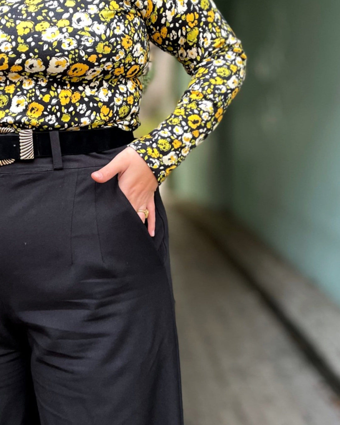 Dianas Vintage bukser Hepburn Pants - black
